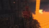 Shown: A double Strider which is "freezing" (Image via Minecraft)